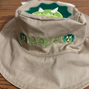 New With Tags Flapjack Kids Reversible Dinosaur Hat With Chin Strap-2-4 year old